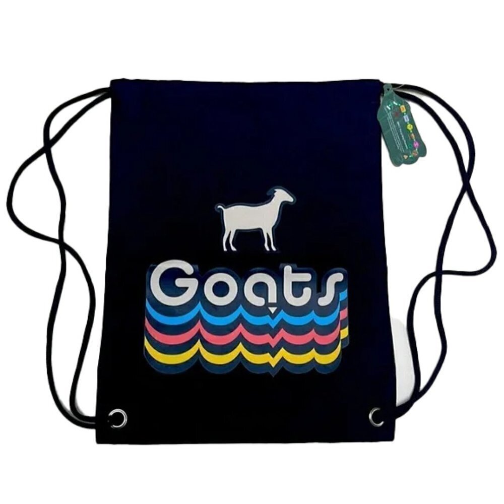 ❤️ 🆕 GOATS Drawstring Black Bag
